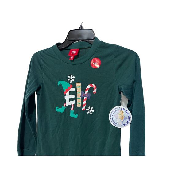 FAMILY PAJAMAS MACYS LITTLE BIG KIDS 2P ELFING CHRISTMAS HOLIDAY PJ SET SIZE 6-7 - Picture 4 of 6